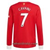 Manchester United Edinson Cavani 7 Hjemme 2021-22 - Herre Langermet Fotballdrakt